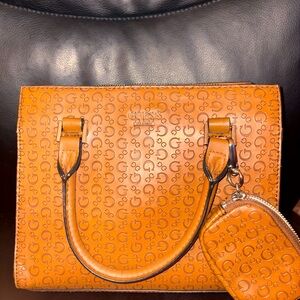 ‘Guess’ Brown Hand Bag with Coin Purse